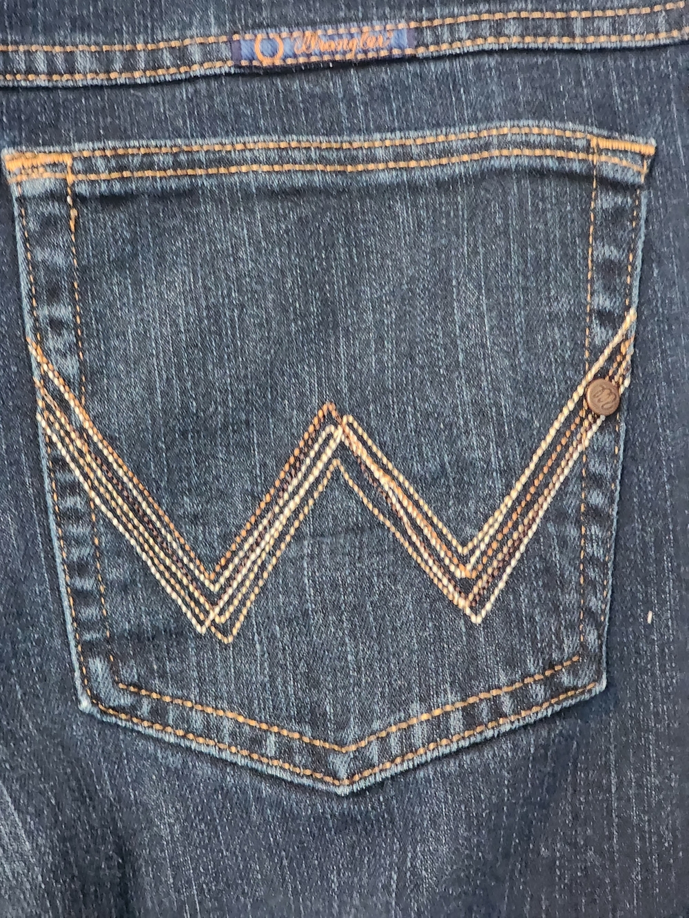Vintage WRANGLER Q Baby bootcut jeans Plus Size 17/18 34 - Picture 8 of 16